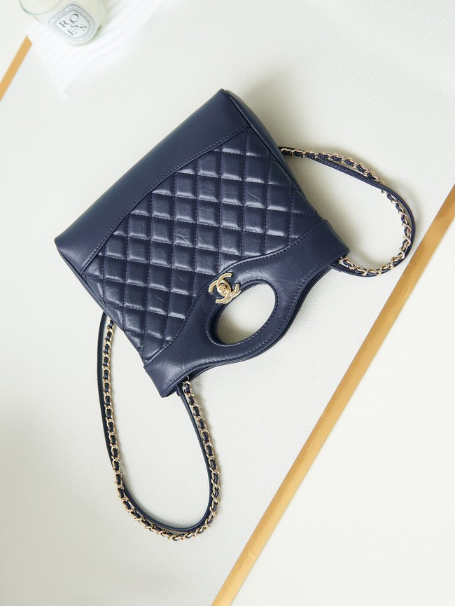 CHANEL 31 MINI SHOPPING BAG AS4133 dark blue