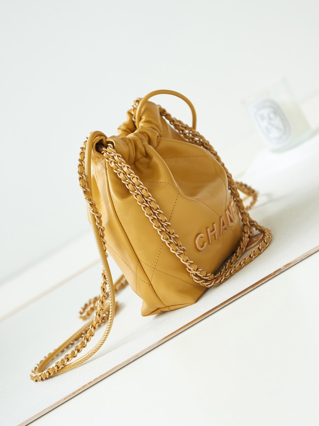 CHANEL 22 MINI HANDBAG AS3980 YELLOW