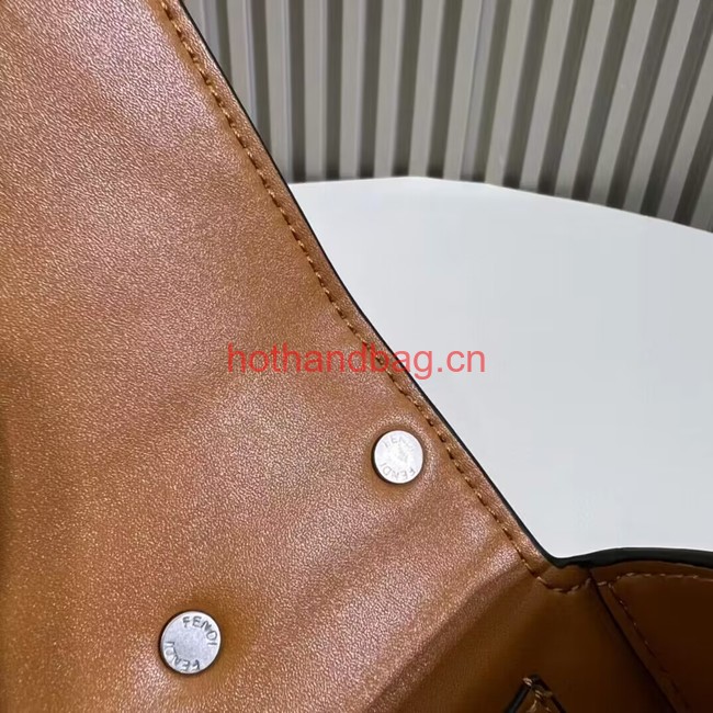 Fendi mini smooth leather bag F1089 brown