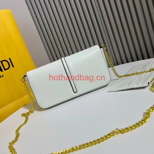 Fendi small smooth leather bag F1225 white