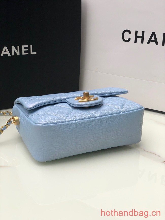 Chanel SMALL FLAP BAG AS2855 light blue