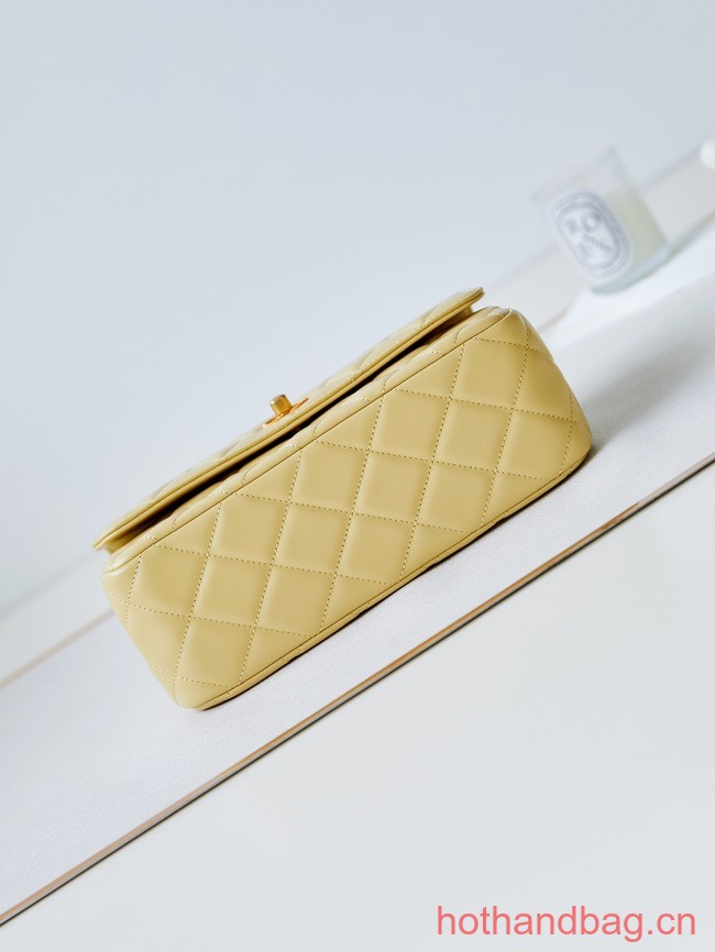 Chanel SMALL FLAP BAG WITH TOP HANDLE AS4232 yellow