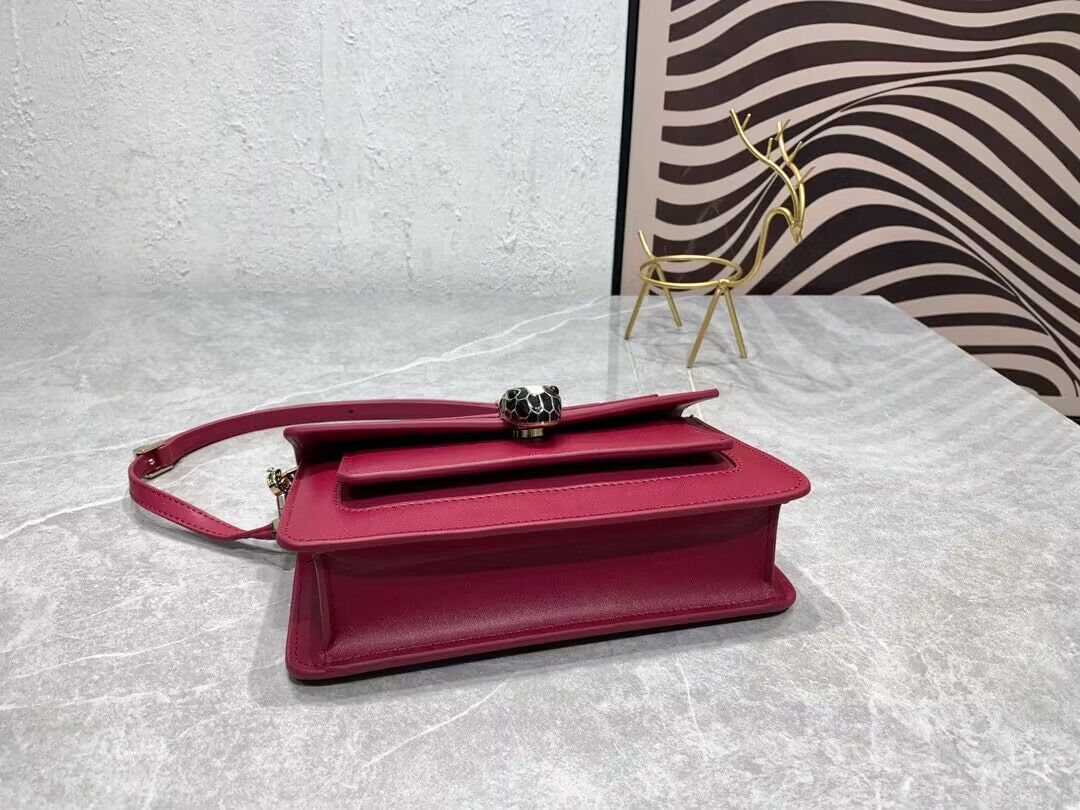 Bvlgari Serpenti Forever leather crossbody bag 289676 Red