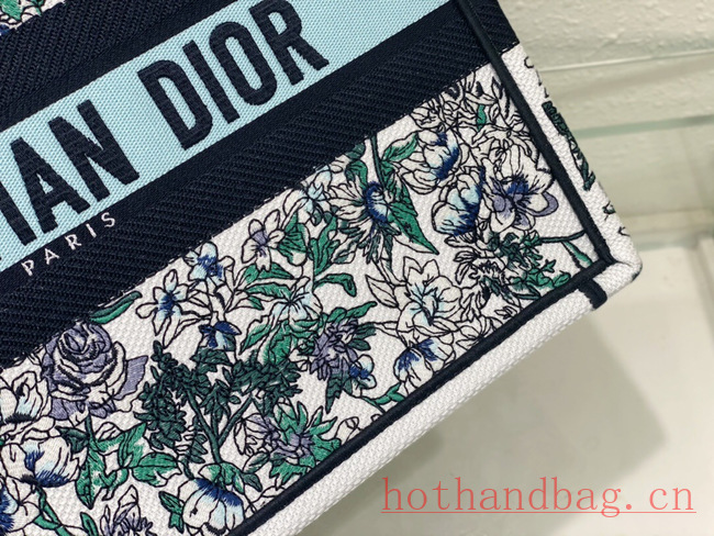 MEDIUM DIOR BOOK TOTE  Multicolor Florilegio Embroidery M1296ZEMF-3