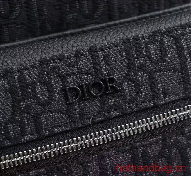 DIOR BACKPACK Black Dior Oblique Jacquard Grained Calfskin CM1088-2