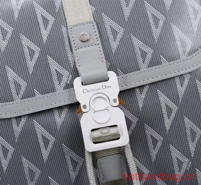 DIOR HIT THE ROAD BACKPACK Dior Gray CD Diamond Canvas and Smooth Calfskin 1ESBA021CD