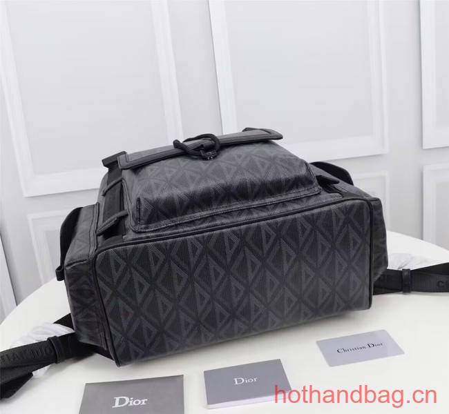 DIOR HIT THE ROAD BACKPACK Black CD Diamond Canvas 1ESBA163CDP