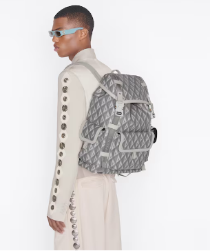 DIOR HIT THE ROAD BACKPACK Dior Gray CD Diamond Canvas 1ESBA163CDP