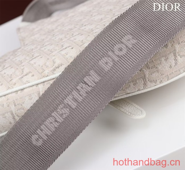 Dior Essentials SADDLE BAG Oblique Jacquard 1ADPO093 white