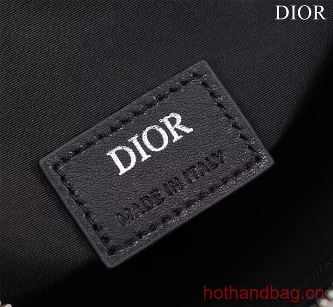 Dior Essentials SADDLE BAG Diamond Canvas 1ADPO093 black