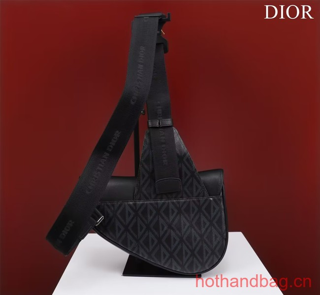 Dior Essentials SADDLE BAG Diamond Canvas 1ADPO093 black