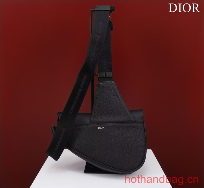 Dior Essentials SADDLE BAG Grained Calfskin 1ADPO093 black