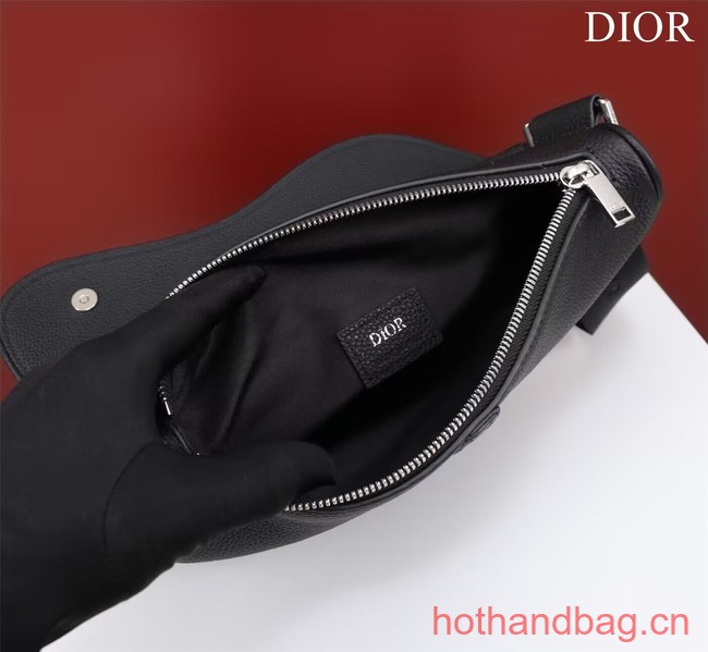 Dior Essentials SADDLE BAG Grained Calfskin 1ADPO093 black