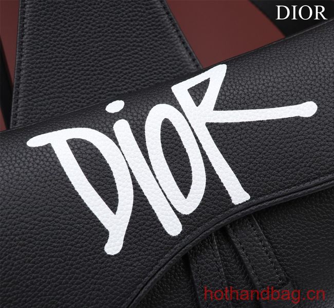 Dior Essentials SADDLE BAG Grained Calfskin 1ADPO093B black&white