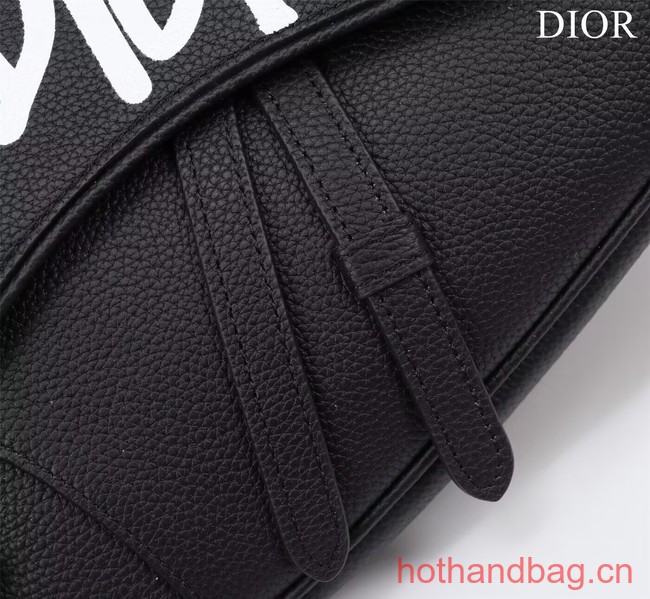 Dior Essentials SADDLE BAG Grained Calfskin 1ADPO093B black&white