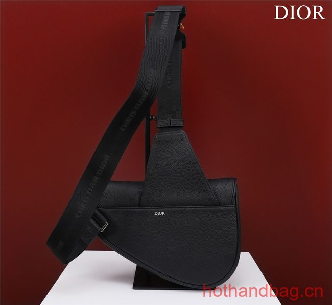 Dior Essentials SADDLE BAG Grained Calfskin 1ADPO093B black&white