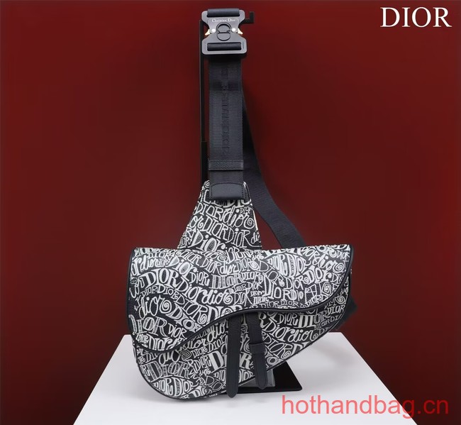 Dior Essentials SADDLE BAG Grained Calfskin 1ADPO093D WHITE