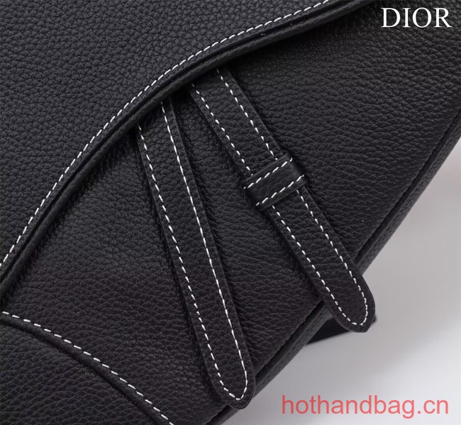 Dior Essentials SADDLE BAG Grained Calfskin 1ADPO093E BLACK