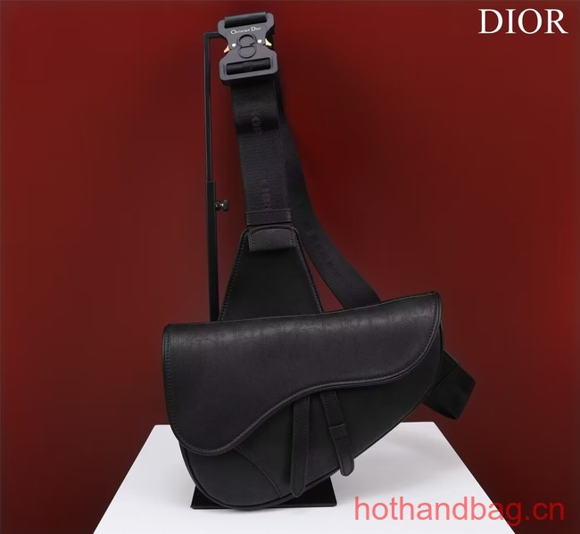 Dior Essentials SADDLE BAG Grained Calfskin 1ADPO093F BLACK