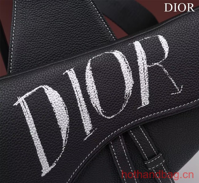 Dior Essentials SADDLE BAG Grained Calfskin 1ADPO093c black