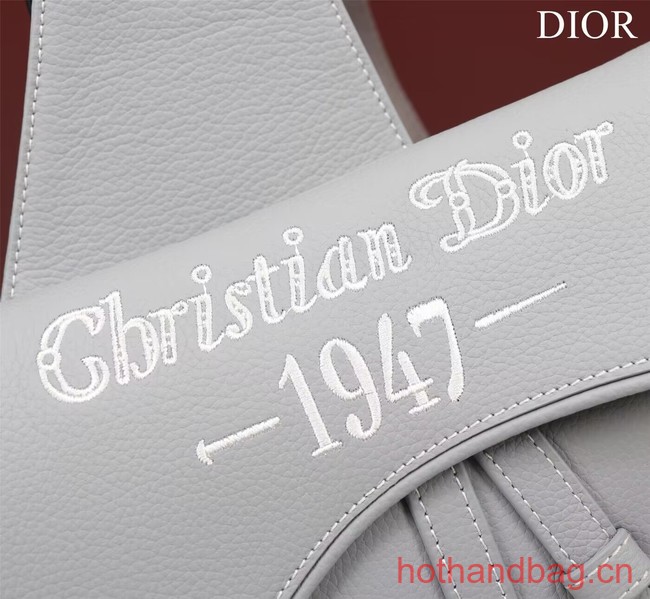 Dior Essentials SADDLE BAG Grained Calfskin 1ADPO093f-1 WHITE