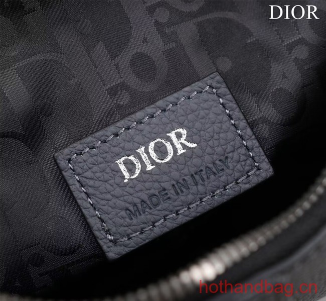 Dior Essentials SADDLE BAG Grained Calfskin 1ADPO093f-1 dark gray