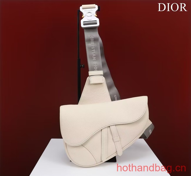 Dior Essentials SADDLE BAG Grained Calfskin 1ADPO093f WHITE