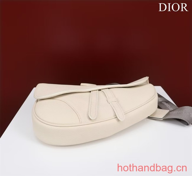 Dior Essentials SADDLE BAG Grained Calfskin 1ADPO093f WHITE