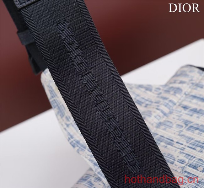 Dior Essentials SADDLE BAG Oblique Jacquard 1ADPO093 light blue