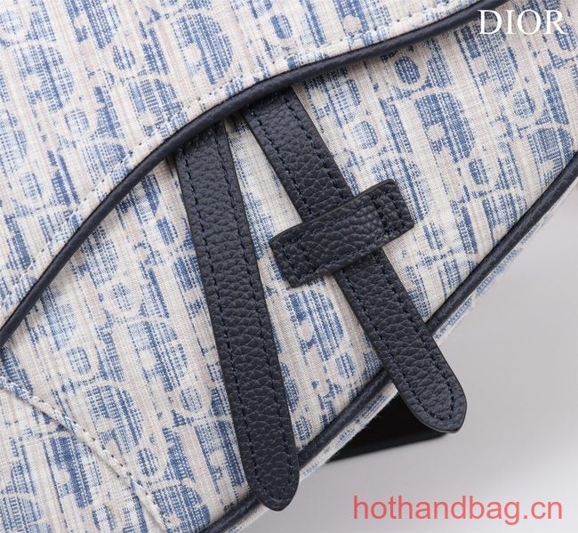 Dior Essentials SADDLE BAG Oblique Jacquard 1ADPO093 light blue