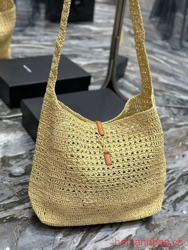 SAINT LAURENT Crochet tote bag Y990941 apricot