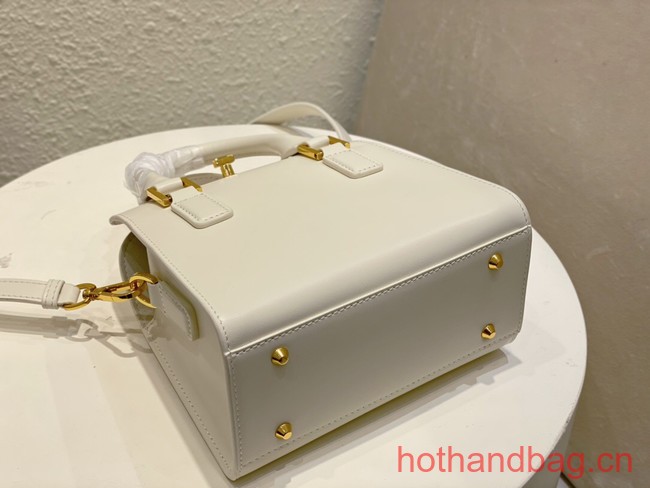 DIOR MEDIUM BOSTON BAG Box Calfskin M8675 white