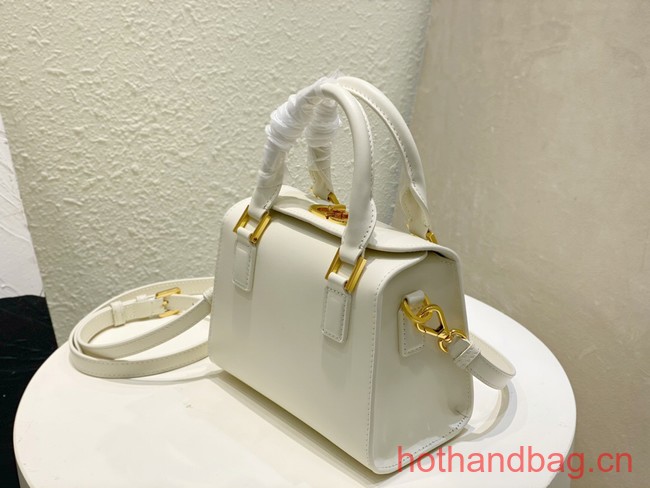 DIOR MEDIUM BOSTON BAG Box Calfskin M8675 white