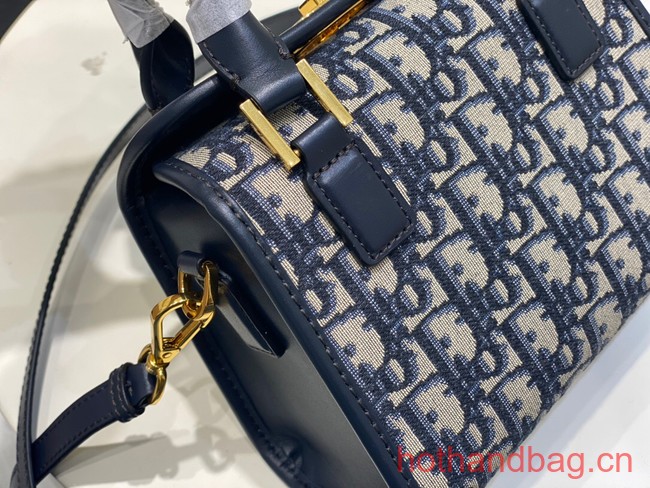 DIOR MEDIUM BOSTON BAG Box Oblique Jacquard M8675 blue