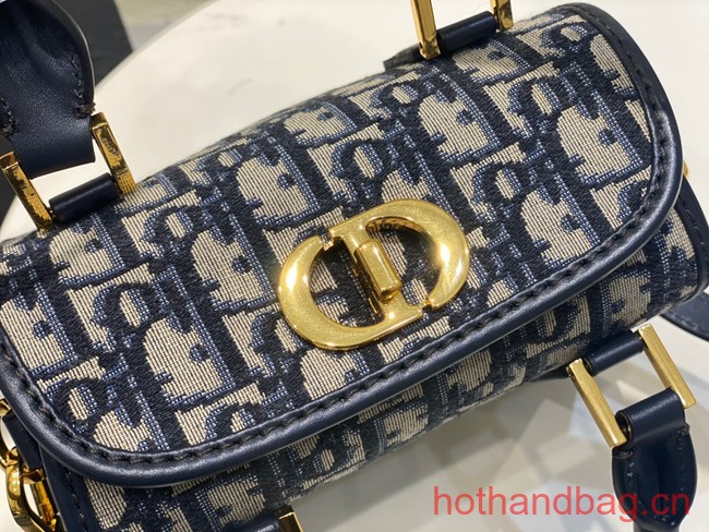 DIOR MEDIUM BOSTON BAG Box Oblique Jacquard M8675 blue