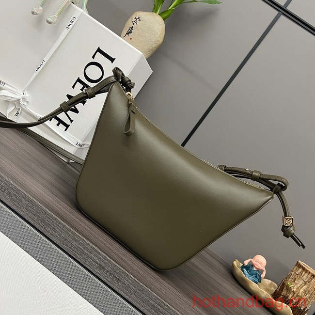 Loewe Original Leather Shoulder Handbag C923 Dark Green