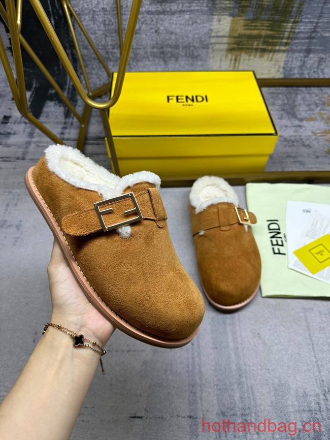 Fendi Feel leather slides 93669-2