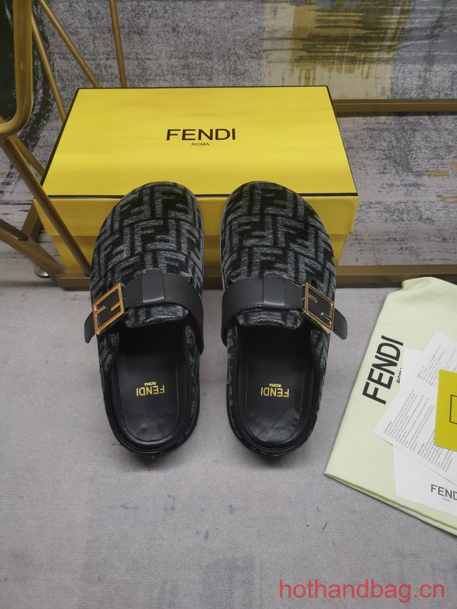 Fendi Feel leather slides 93669-3