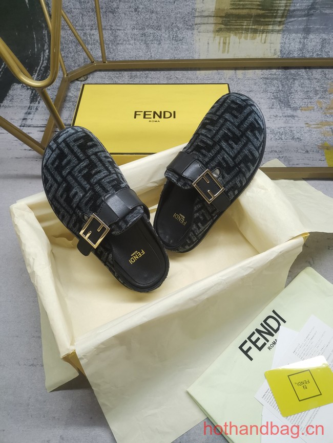 Fendi Feel leather slides 93669-3
