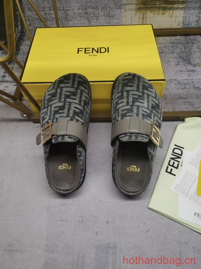 Fendi Feel leather slides 93669-4
