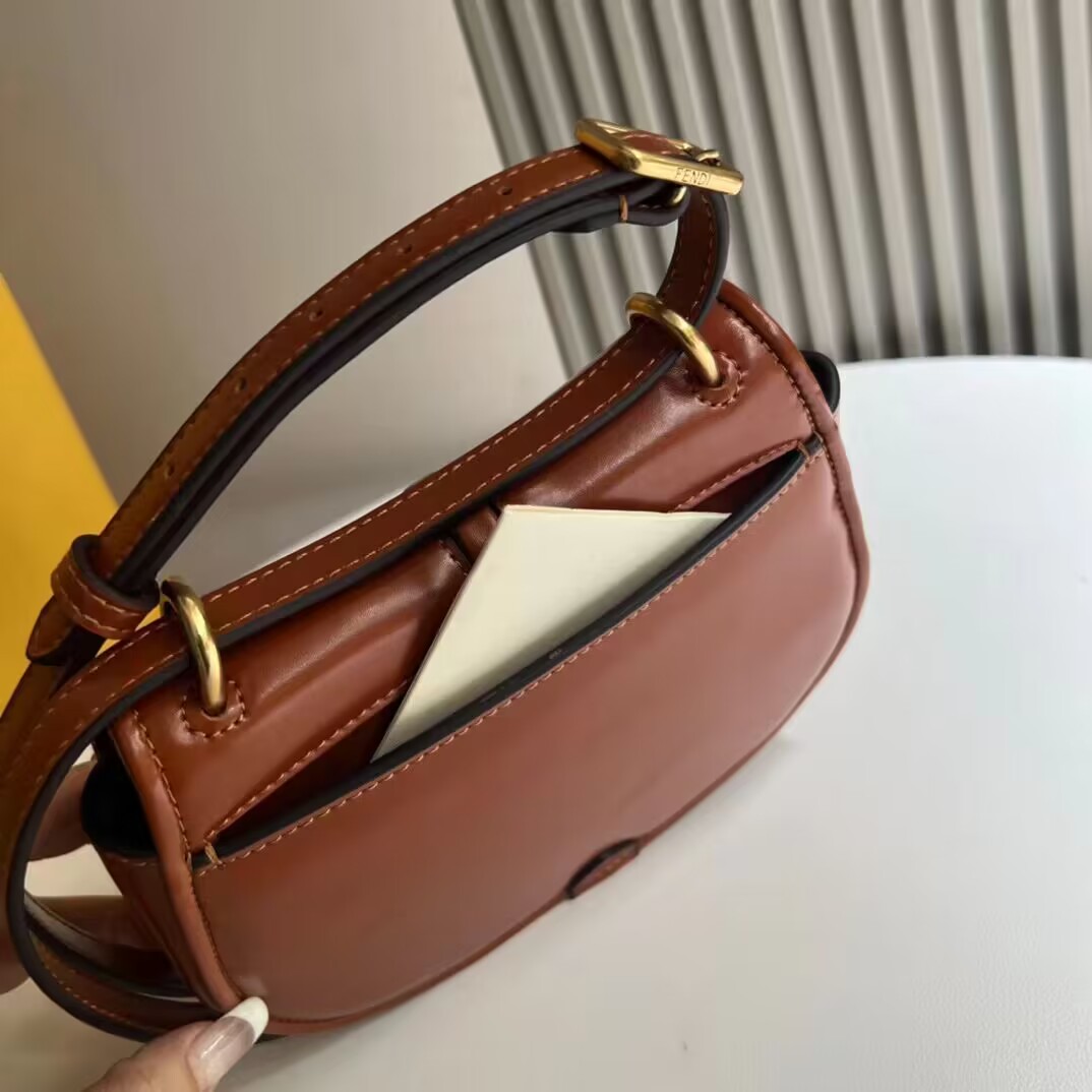 Fendi Cmon Mini leather bag 8BS082 Brown