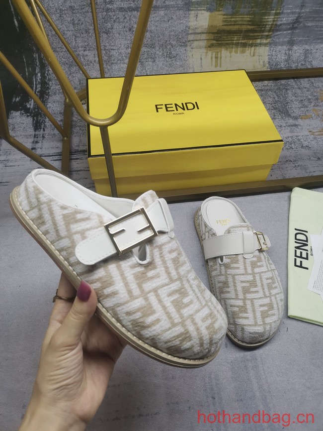 Fendi Feel leather slides 93669-6