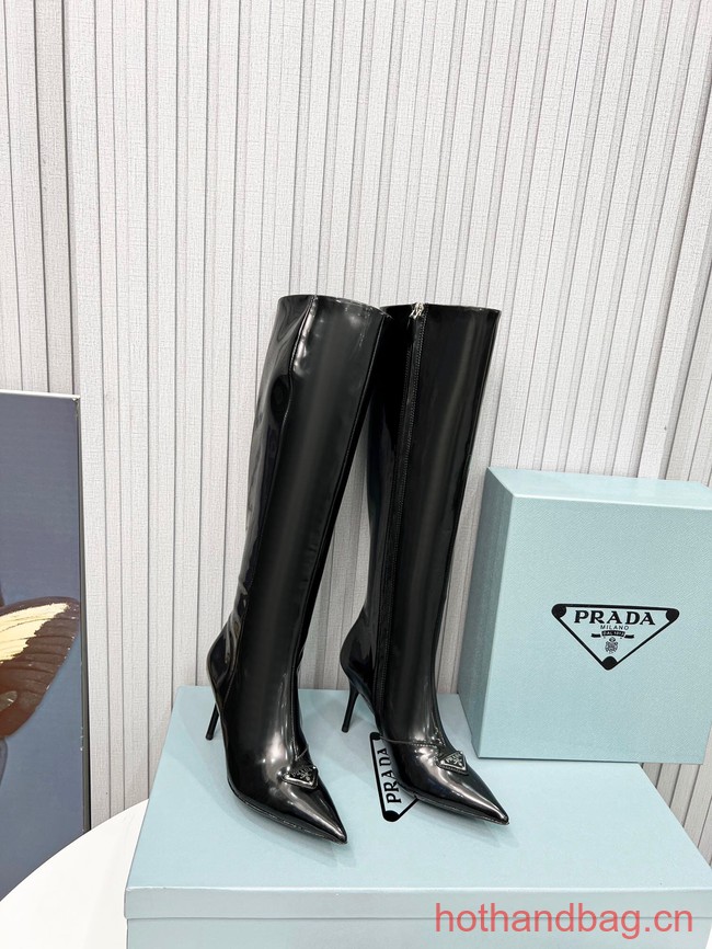 Prada Brushed leather boots 85 mm heel 93683-6