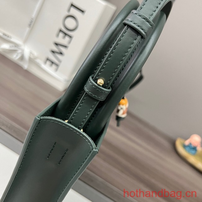 Loewe Original Leather Shoulder Handbag 652307 green