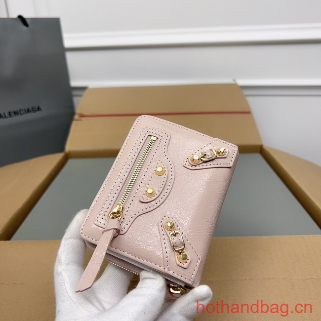 Balenciaga WOMENS LE CAGOLE MINI WALLET 71523 pink