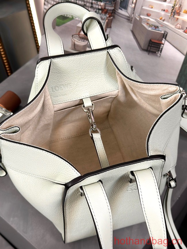 Loewe Soft grain leather Shoulder bag Hammock 09994 white