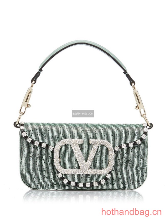 VALENTINO V-logo MINI LOCO bag beads 5032B light blue