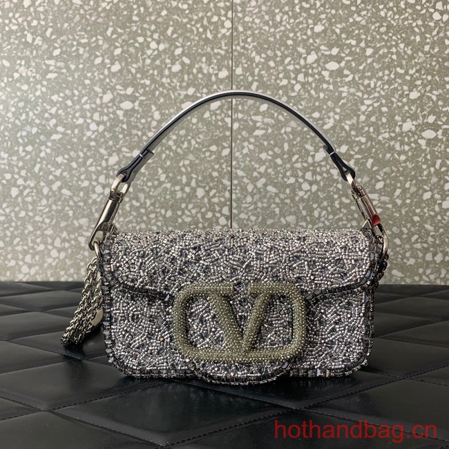 VALENTINO V-logo MINI LOCO bag 5032C Silver