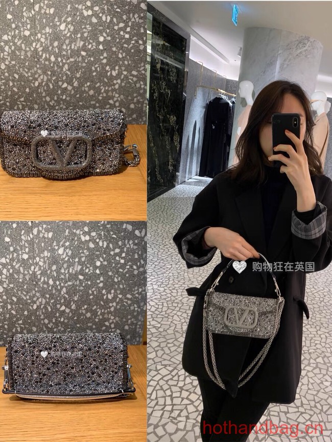 VALENTINO V-logo MINI LOCO bag 5032C Silver