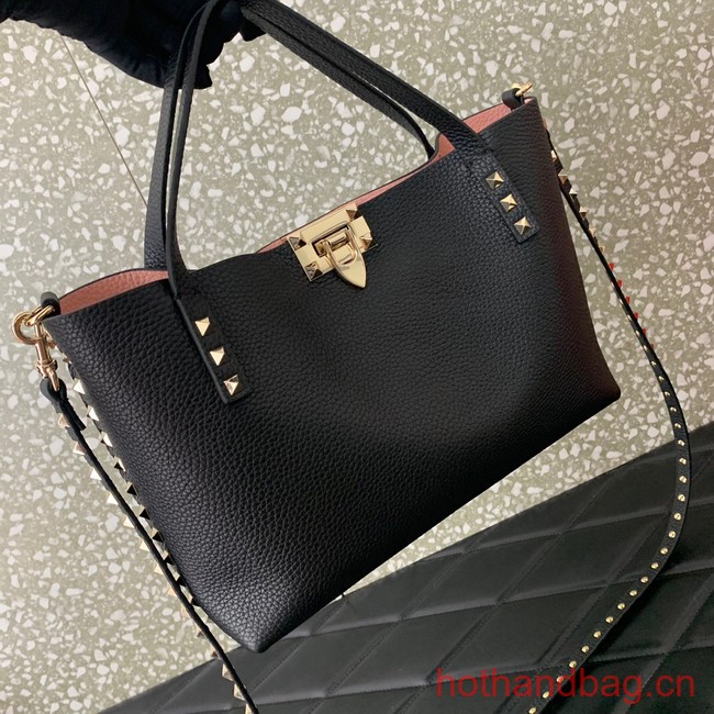 VALENTINO grain calfskin leather bag 0044 black